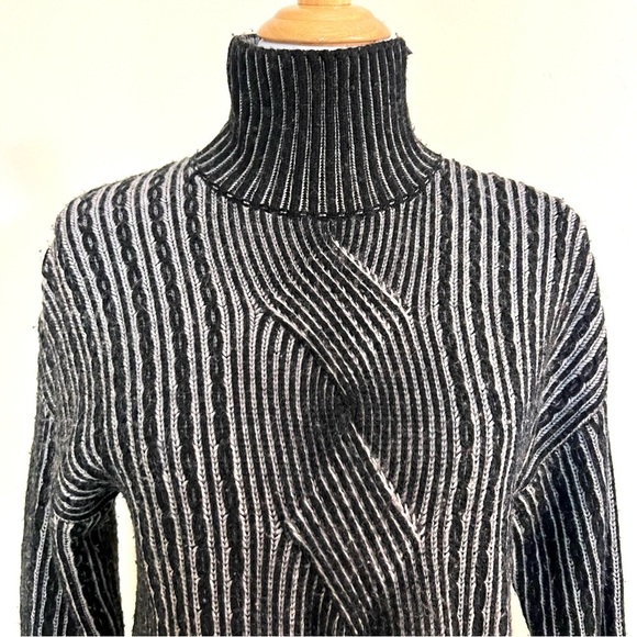 NAADAM Cashmere Wool Asymmetrical Turtleneck thick sweater Dress Whimsygoth L - Picture 5 of 13